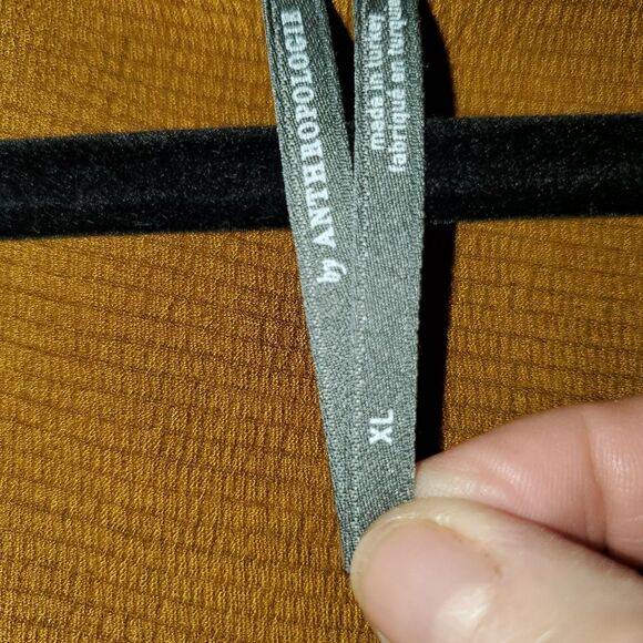 Anthropologie Long Sleeve Oversized V Neck Pullover Gold Bronze Top XL - Picture 7 of 10